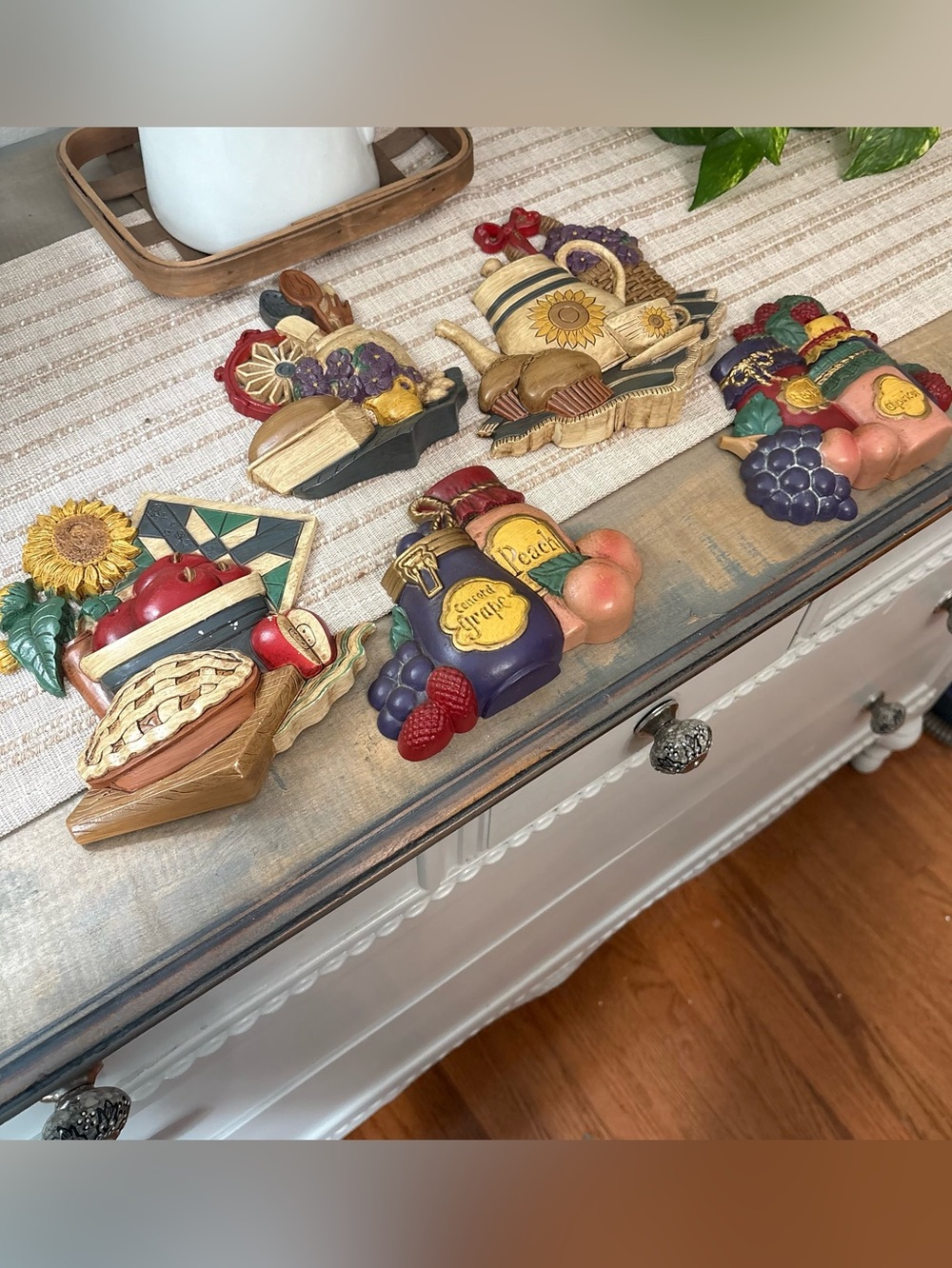 Home Interiors Vintage 1997 Resin Kitchen Wall Decor Hanging Made In U.S.A.